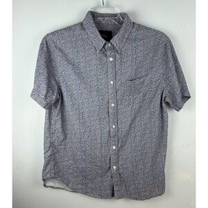 Rails Men Carson Sz L Floral Linen Blend Short Sleeve Button Shirt